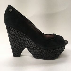 Calvin Klein Kainen Kid Platform 4.25 Heels Suede